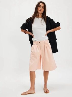 Free People Sadie A Line Long Shorts Peach / Blush Size 4